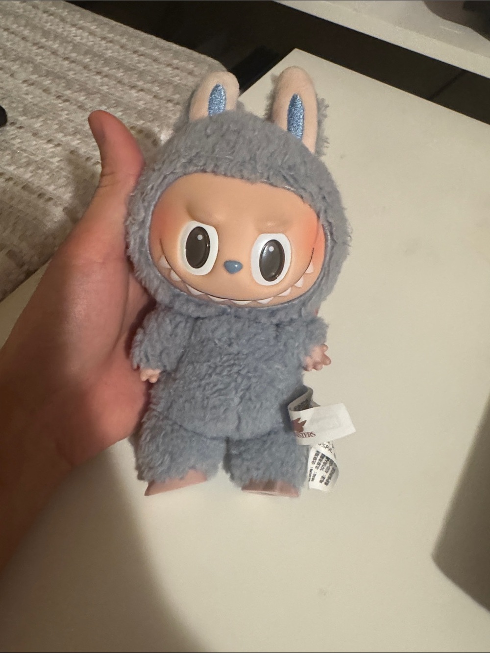 Plush Bunny Monster Toy - Gray Cute Character Plush for Kids